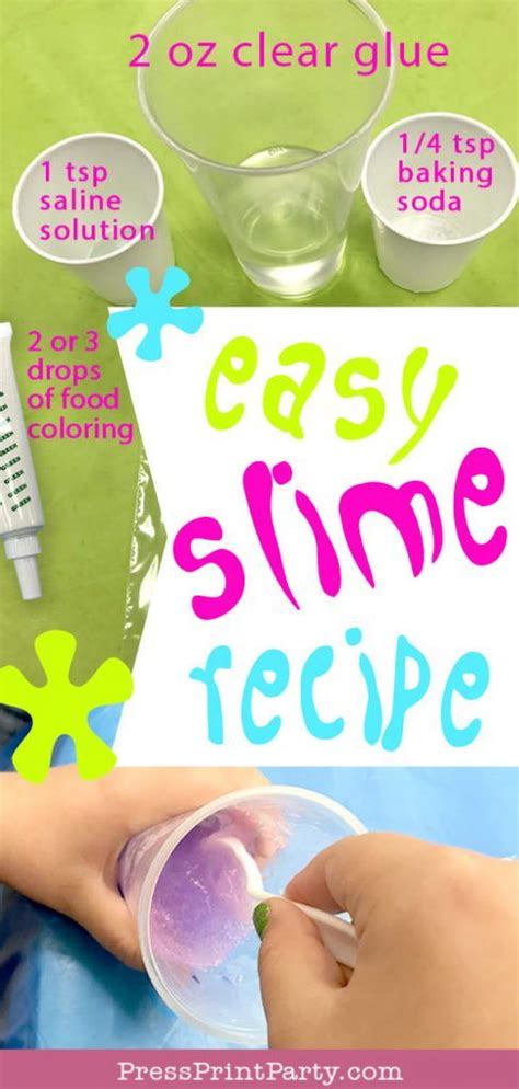 Foolproof Slime Recipe Works Every Time Press Print Party Diy