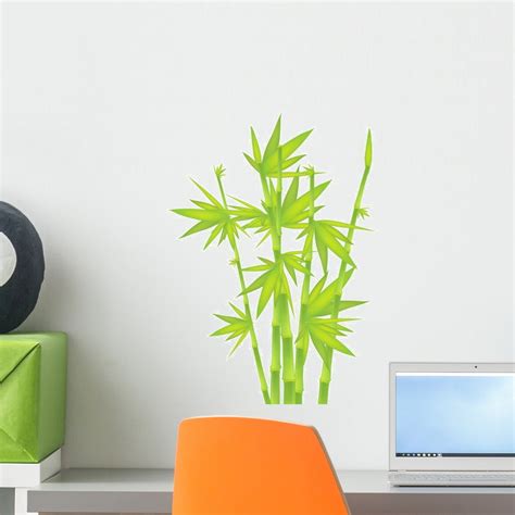 Green Bamboo Wall Decal By Wallmonkeys Peel And Stick Graphic 18 In H