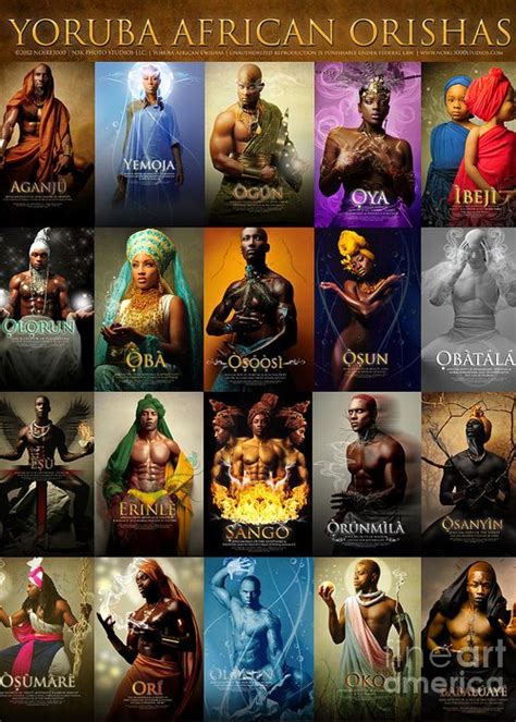 Yoruba African Orishas Poster Greeting Card For Sale By James C Lewis