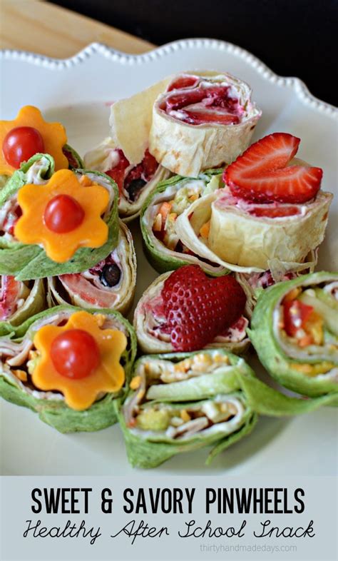 Organic or natural with fewer ingredients. Sweet & Savory Pinwheels Healthy After School Snack