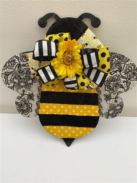 Bumble Bee Door Hanger Honey Bee Ts For Home Bee Nursery Etsy