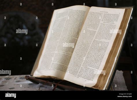 Carouge Protestant Temple Old Bible Geneva Switzerland Stock Photo