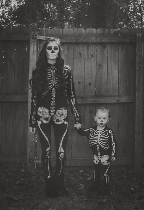 Skeleton Halloween Costume DIY Costume Mother And Son Costume Mother