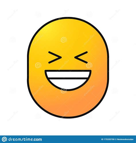 Laughing smile color icon stock vector. Illustration of laugh - 175335700