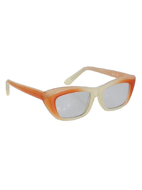 1980 s retro glasses 80s no label womens orange and butterscotch plastic totally 80s retro