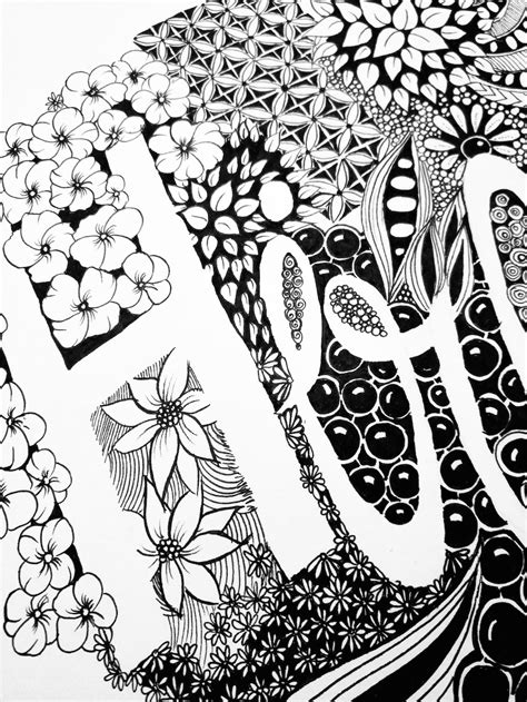 Zentangle Designs and Patterns | Typography | Hiraeth