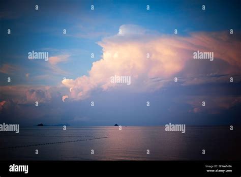 Sunrise With Clouds In Krabi Thailand Stock Photo Alamy