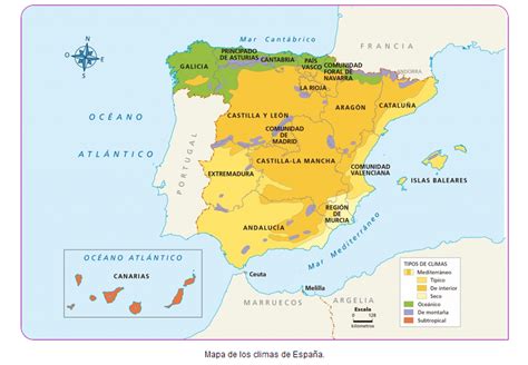 blog de ciencias sociales los climas de espaÑa