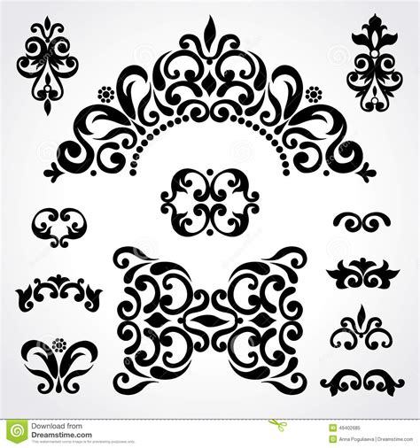Download 97,410 victorian free vectors. Vector Set With Classical Ornament In Victorian Style. Stock Vector - Illustration of graphic ...