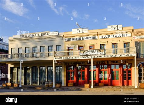 A Store Front In Old Sacramento State Historic Park California Stock