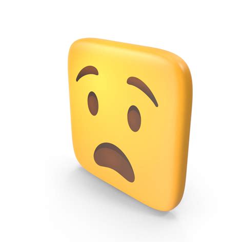 Frowning Face With Open Mouth Square Emoji Png Images And Psds For
