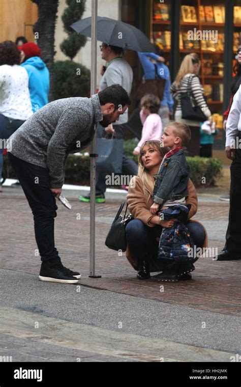 Hilary Duff And Ex Husband Mike Comrie Take Their Son Luca To See Santa At The Grove Featuring