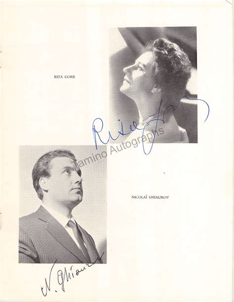 Rita Gorr Nicolai Gedda Ghiaurov Autographs Program Tamino