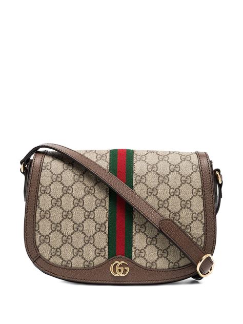 Gucci Ophidia Saddle Bag In Brown Lyst