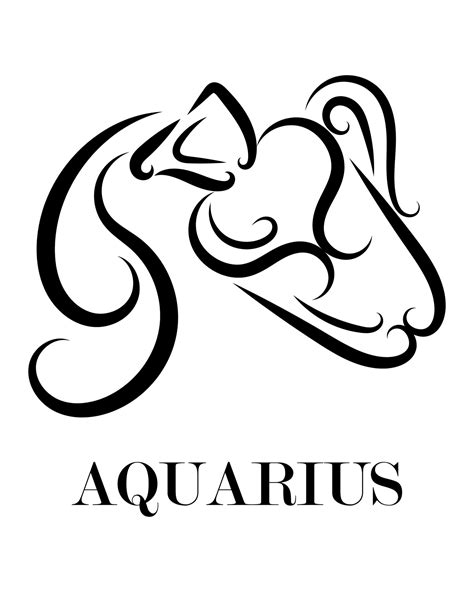 Aquarius Zodiac Line Art Vector Eps 10 2174370 Vector Art At Vecteezy