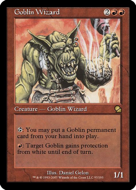 I'm always posting my new cards so check out my facebook page for all the latest news and updates. Goblin Wizard · Masters Edition (ME1) #97 · Scryfall Magic: The Gathering Search