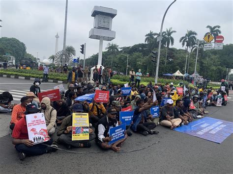 Berita Foto Aksi Mahasiswa Papua Di Jakarta Menuntut Referendum Solusi Demokratis Suara Papua