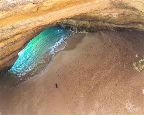 Algarve Benagil Sea Cave From Above Sea Cave Grotto Algarve Secluded