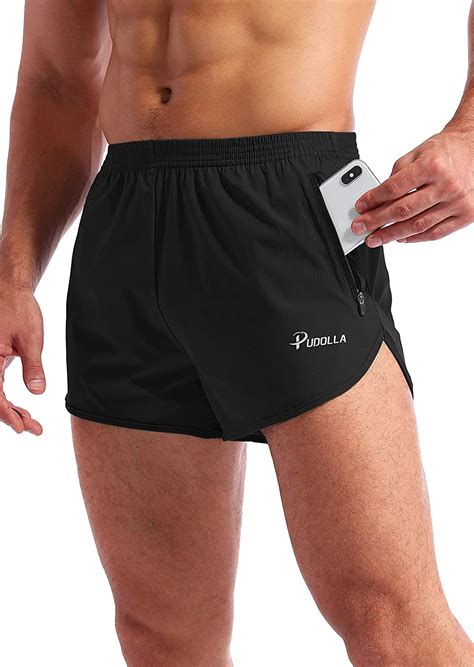 pudolla men s running shorts 3 inch quick dry gym athletic workout shorts for me ebay
