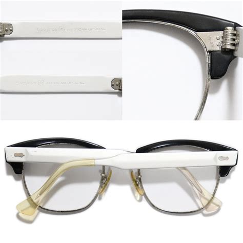 vintage 1960 s american optical browline eyeglasses black made in u s a ｜ ビンテージ眼鏡 american