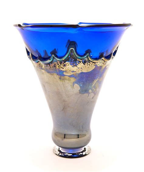 Cobalt Overlay Vase Dierk Van Keppel Art Glass Vase Artful Home Types Of Imagery Chihuly