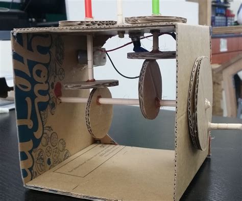Easy Cardboard Automata Toy With A Motor Simple Machine Projects