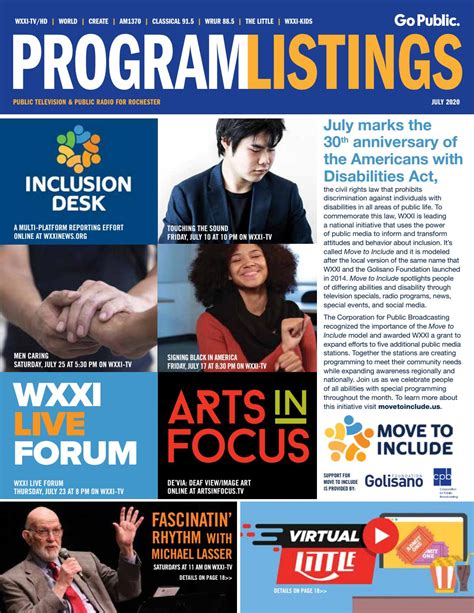 Program Listings July 2020 By Wxxi Public Broadcasting Issuu