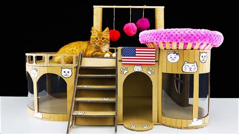How To Make Amazing Kitten Cat House From Cardboard At Home Cardboard