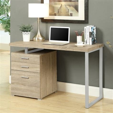 Atlin Designs 48 Adjustable Home Office Desk In Natural Cymax Business