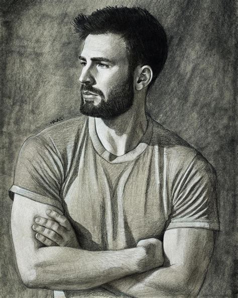 Heres My Brand New Drawing Of Chris Evans Who Is Excited For Avengers