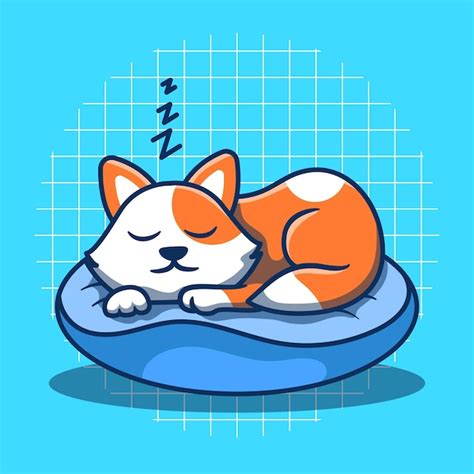 Premium Vector Cute Cat Sleeping Vector Illustration International