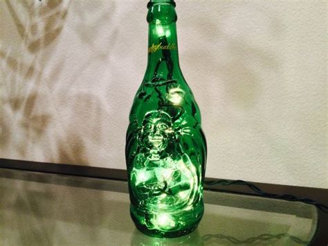 Green Lucky Buddha Beer Bottle Lamp 1116 Oz Etsy Beer Bottle Lamp