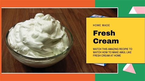 How To Make Fresh Cream At Home Youtube
