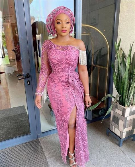 Amazing Pink Lace Aso Ebi Styles You Can Use Reny Styles
