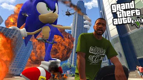 Sonic The Hedgehog Becomes A Giant Gta 5 Mods