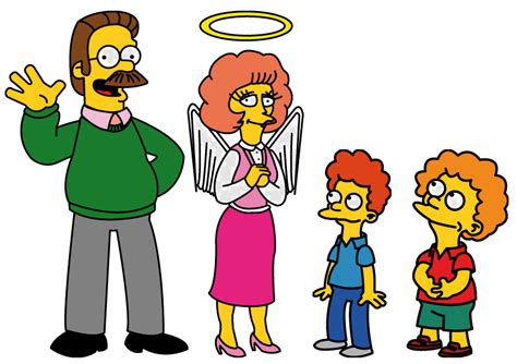 The Simpsons Ned Maude Rod And Todd Flanders Coloring
