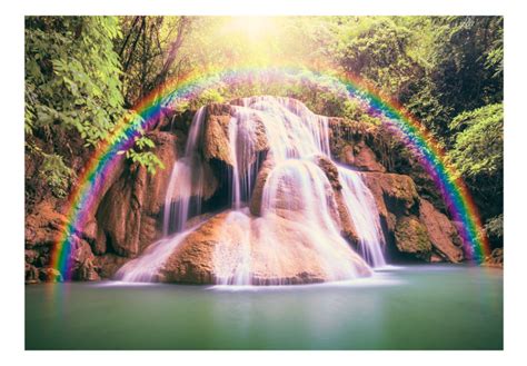 Photo Wallpaper Magical Waterfall River And Waterfall