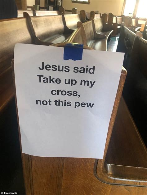 New Orleans Church Hangs Funny Signs On Pews To Keep Worshipers Social Distancing Daily Mail