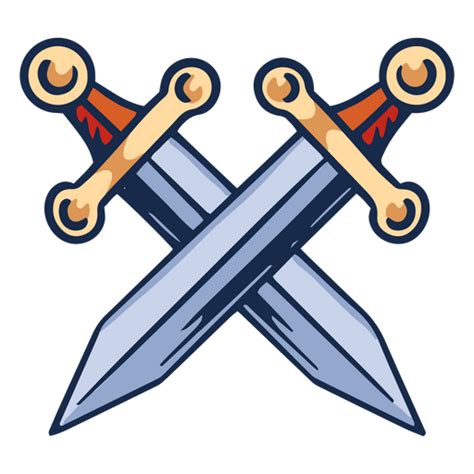 two crossed swords png and svg design for t shirts