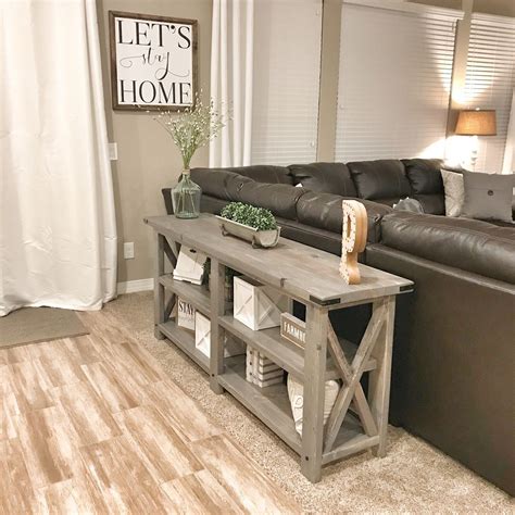 My Husband Has Done It Again Our Beautiful Farmhouse Sofa Table Is