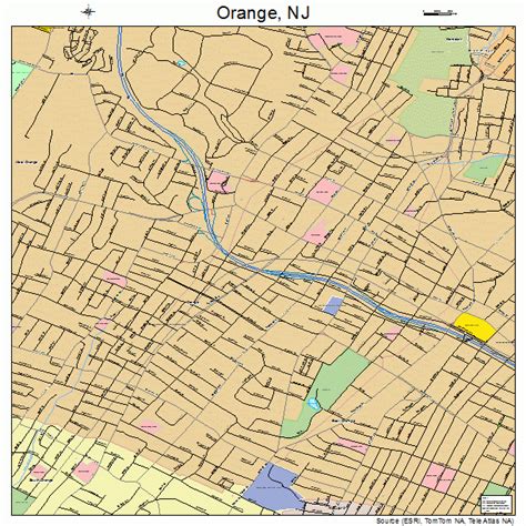 Orange New Jersey Street Map 3455020