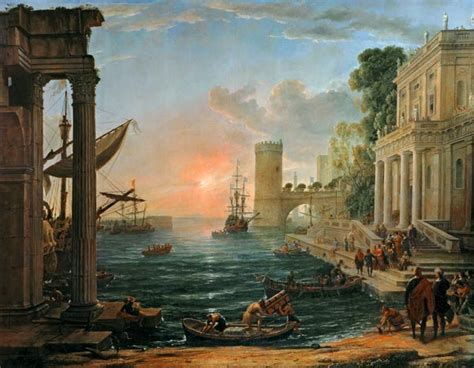Embarkation Of The Queen Of Saba Claude Lorrain As Art Print Or Hand