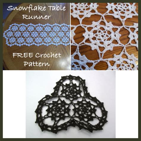 Snowflake Table Runner Free Crochet Pattern