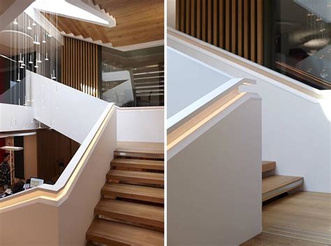 Staircase handrail space design character floor space stair banister stair handrail design comics. A Handrail With Hidden Lighting Is A Bright Idea For These ...