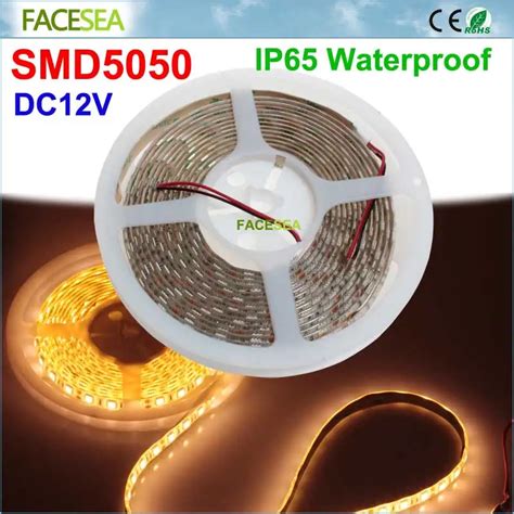 5m Warm White Smd 5050 High Quality Super Bright Ip 65 Waterproof Led