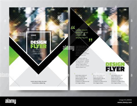 Green Modern Poster Brochure Flyer Design Layout Vector Template Stock