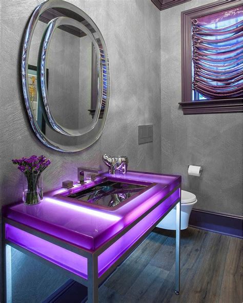 Powder Room Envy Right Here 😍 Neo Metro Led Lit Purple Resin