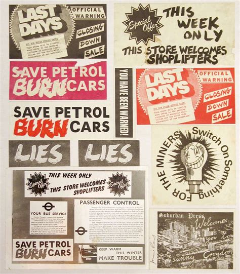 Jamie Reid • • Suburban Press Sticker Collage Punk Design Punk Poster Image