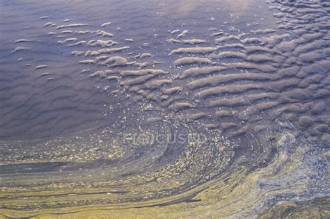 Ocean Water And Ripple Patterns In The Sand At Low Tide — Scenic