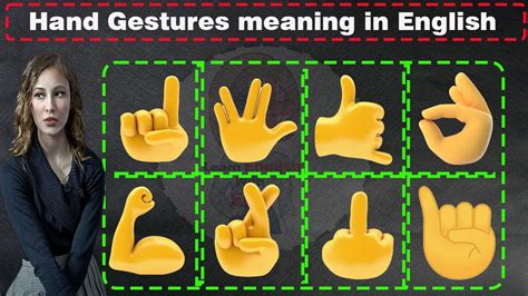 Hand Signs Meanings In English Hand Gestures Emojis English Grammar